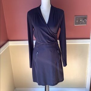 Black Athleta wrap dress